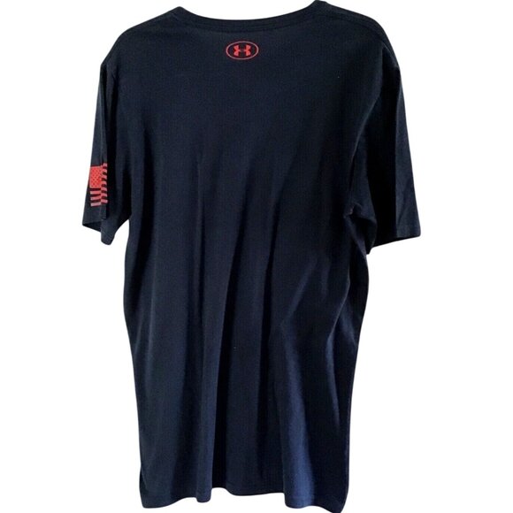 Under Armour Mens Black & Red Graphic T-Shirt Medium Cotton Size M - Picture 2 of 6